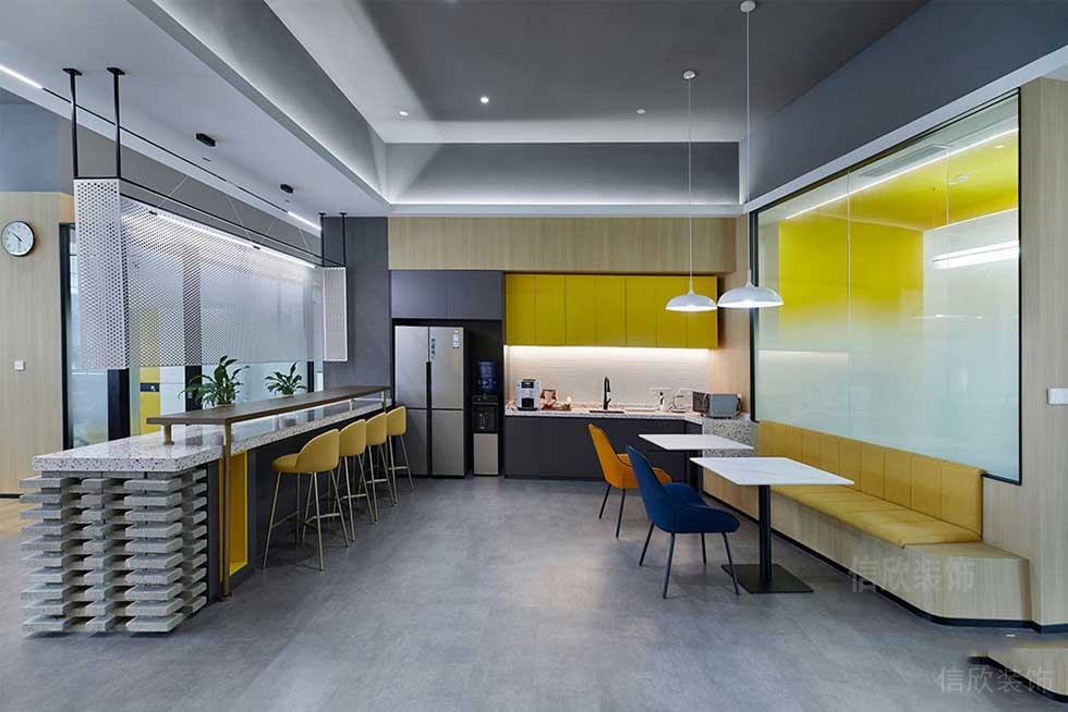 現(xiàn)代簡約風(fēng)格商務(wù)辦公室茶水間效果圖