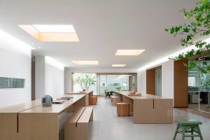 現(xiàn)代中式風格辦公室休閑廳設計圖