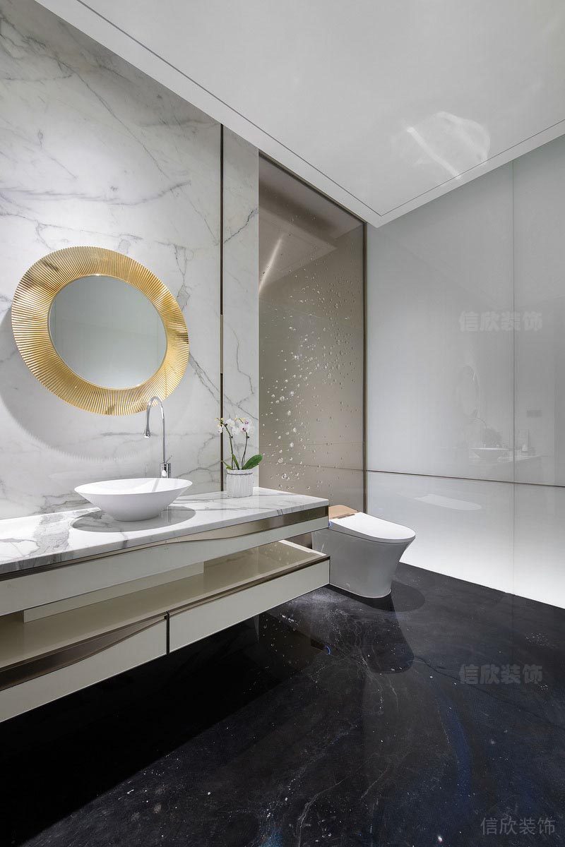 深圳寶安前海HOP國際大廈辦公室的設計案例 衛生間