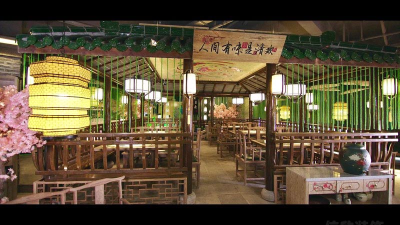 深圳鹽田中式風格餐飲店裝修圖軟裝陳設 深圳鹽田中式風格餐飲店裝修圖軟裝陳設