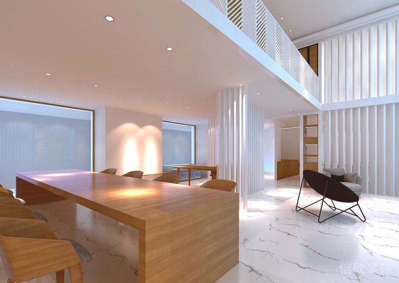 簡約辦公空間辦公區(qū)設計圖