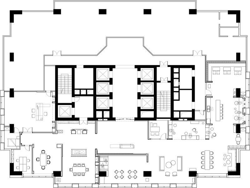 福田創(chuàng)新科技廣場辦公室裝修平面圖