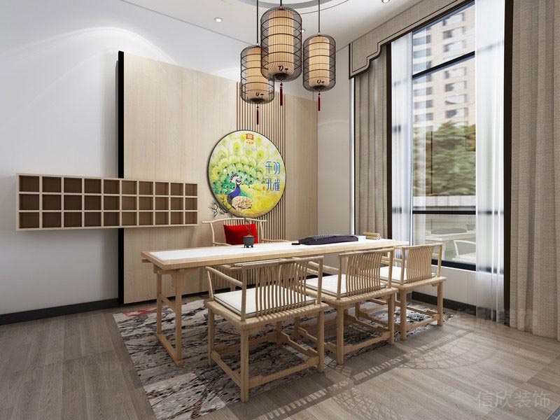 深圳福田新中式餐飲茶室裝修圖包房家具 深圳福田新中式餐飲茶室裝修圖包房家具
