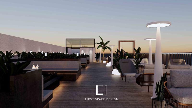 福田餐廳裝修私房菜設(shè)計效果圖室外露臺卡座