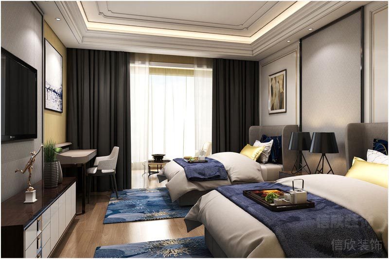 深圳寶安中式風格餐飲店裝修圖家庭客房效果圖