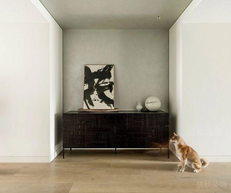 西麗新房裝修灰調(diào)玄關(guān)