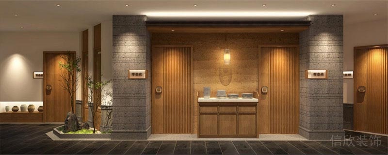 深圳福田餐飲飯館湯包裝修設計圖主題墻裝飾