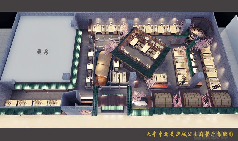 深圳鹽田中式風格餐飲店裝修圖設計感官 深圳鹽田中式風格餐飲店裝修圖設計感官