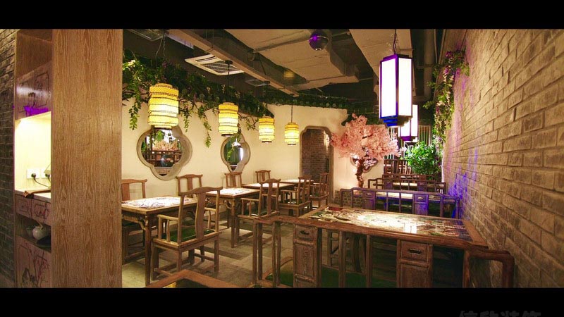 深圳鹽田中式風格餐飲店裝修圖燈光效果 深圳鹽田中式風格餐飲店裝修圖燈光效果