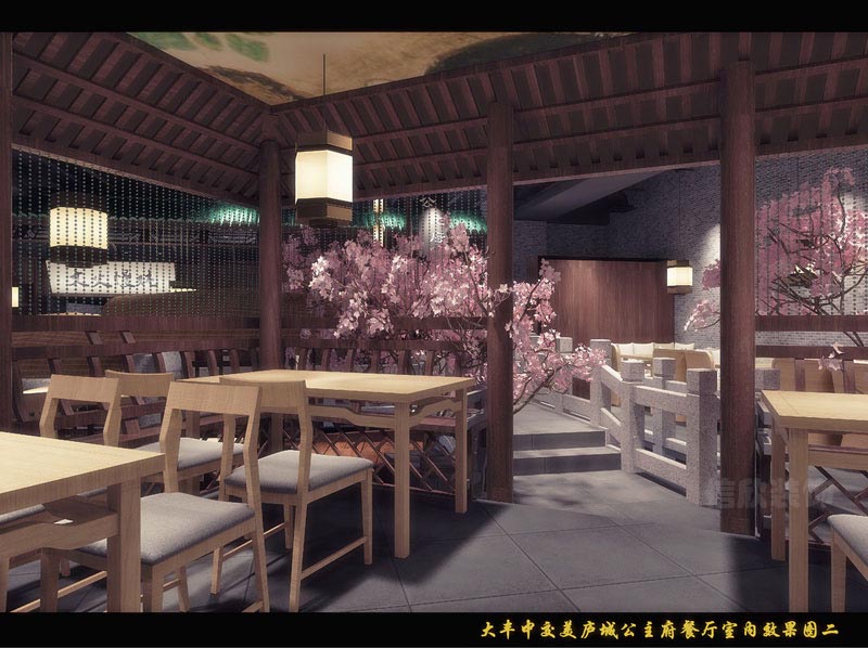 深圳鹽田中式風格餐飲店裝修圖燈具 深圳鹽田中式風格餐飲店裝修圖燈具