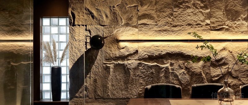 鏡面創(chuàng)意全屋定制墻體石材自然壁畫效果圖餐桌裝修