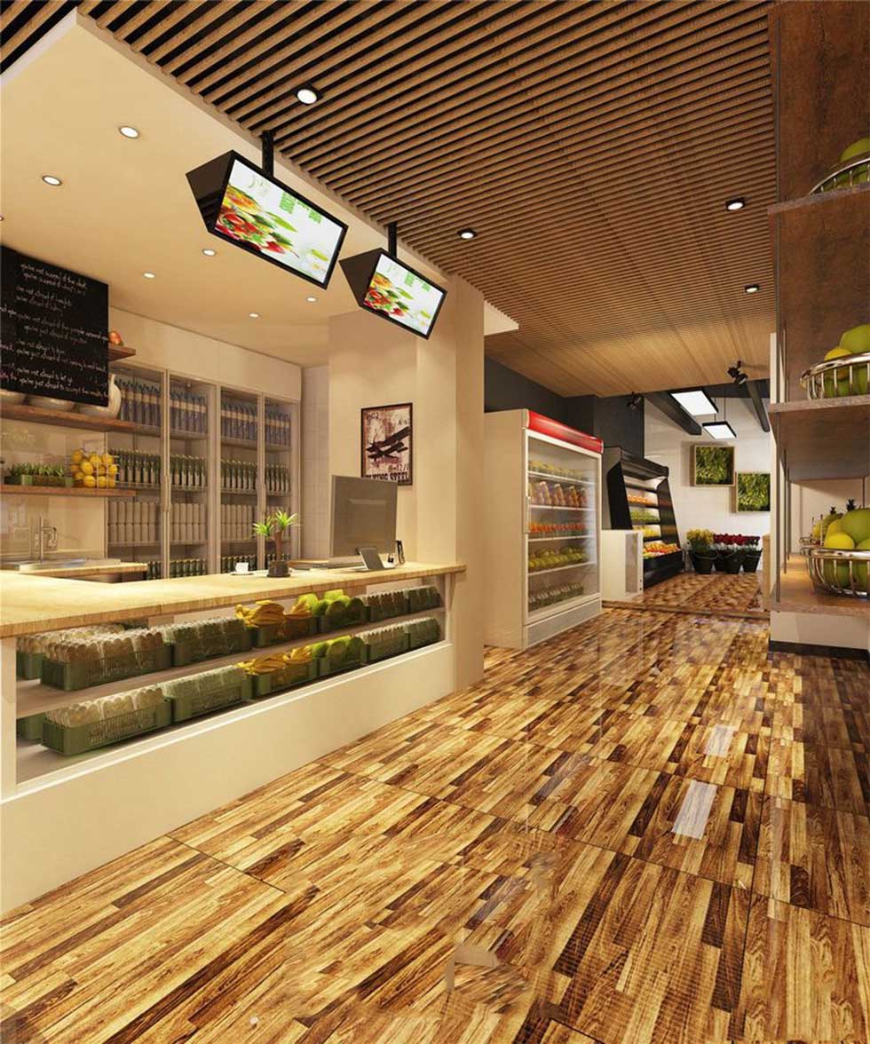 深圳羅湖水果店吧臺(tái)裝修案例