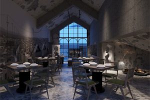 深圳龍華后現(xiàn)代工業(yè)混搭式異域風情餐廳裝修設計大廳效果圖