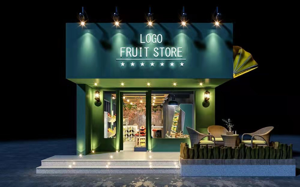 深圳鹽田水果店門頭裝修案例 深圳鹽田水果店門頭裝修案例