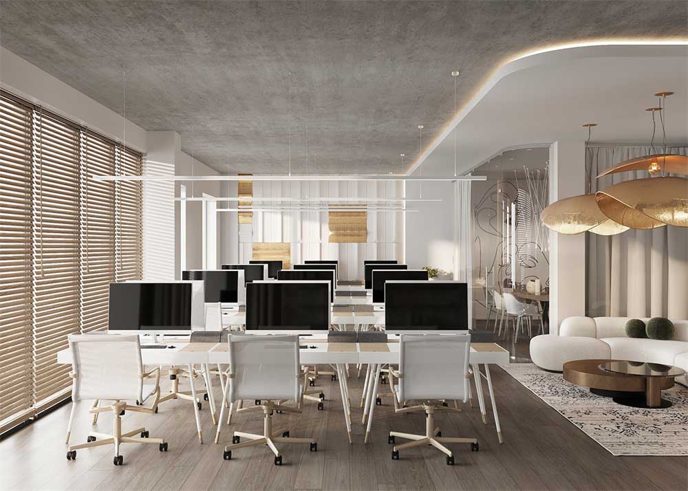 深圳羅湖500平方簡約風格辦公室裝修辦公區天花 深圳羅湖500平方簡約風格辦公室裝修辦公區天花