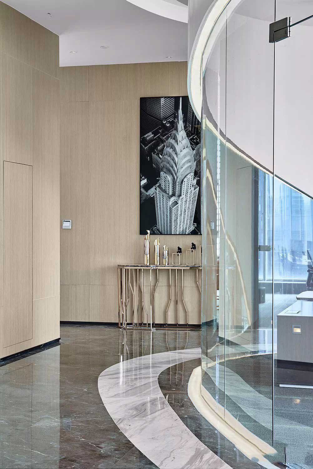 深圳市南山1200平輕奢風金融公司辦公室裝修過道 深圳市南山1200平輕奢風金融公司辦公室裝修過道