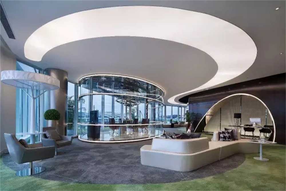 深圳福田國通大廈現代風格辦公室裝修設計案例等候區天花 深圳福田國通大廈現代風格辦公室裝修設計案例等候區天花