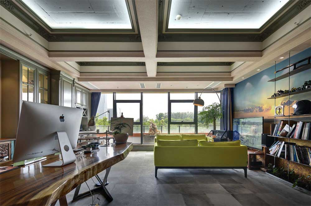 深圳南山香江金融中心工業風辦公室裝修設計案例董事長公室地面鋪設 深圳南山香江金融中心工業風辦公室裝修設計案例董事長公室地面鋪設