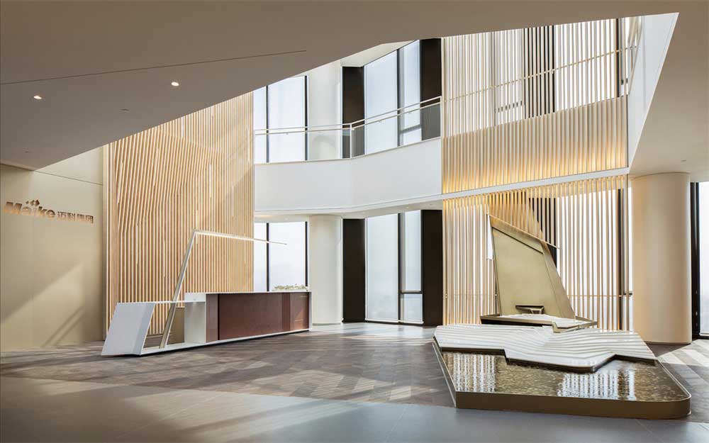 深圳市龍崗邁科集團現(xiàn)代風格辦公室裝修前臺 深圳市龍崗邁科集團現(xiàn)代風格辦公室裝修前臺