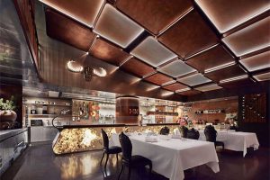 深圳龍華簡約美式風格私房菜餐飲店裝修設計用餐區(qū)效果圖