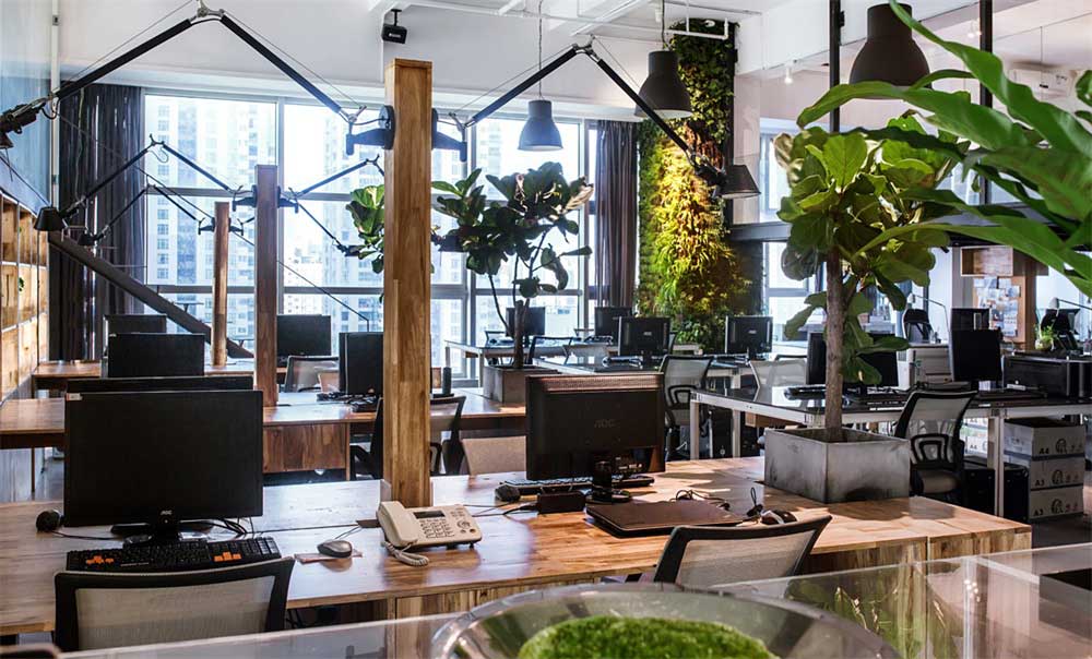 深圳市南山自然風辦公室裝修設計辦公區