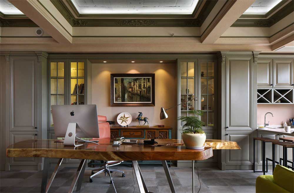 深圳南山香江金融中心工業風辦公室裝修設計案例董事長辦公室裝飾儲物柜 深圳南山香江金融中心工業風辦公室裝修設計案例董事長辦公室裝飾儲物柜