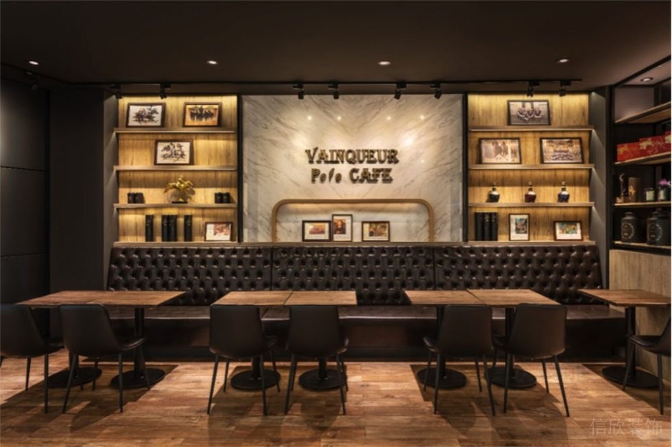 深圳寶安工業(yè)風(fēng)咖啡廳裝修設(shè)計工程卡座效果圖
