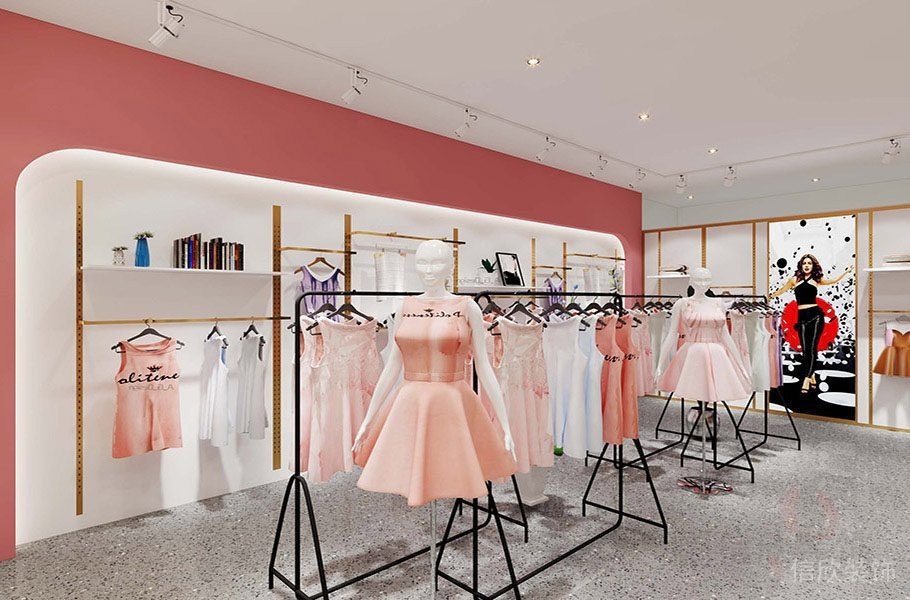 深圳蕾絲精品女裝店裝修設(shè)計6 (1)