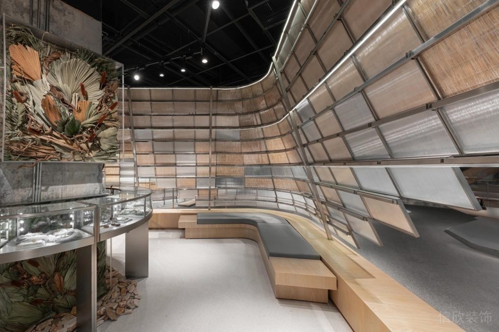 深圳市龍華區大浪原木風生態智庫服裝店裝修休閑沙發