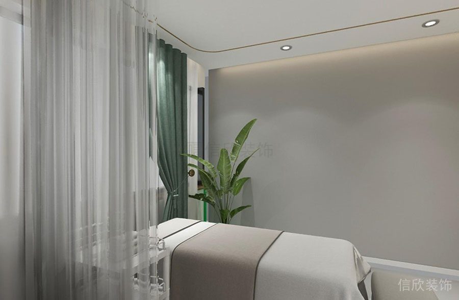 富盈美容店裝修設(shè)計(jì)窗簾