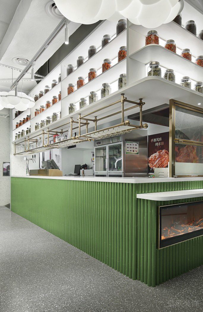 深圳南山海上世界現代風格火鍋餐廳裝修案例服務臺 深圳南山海上世界現代風格火鍋餐廳裝修案例服務臺