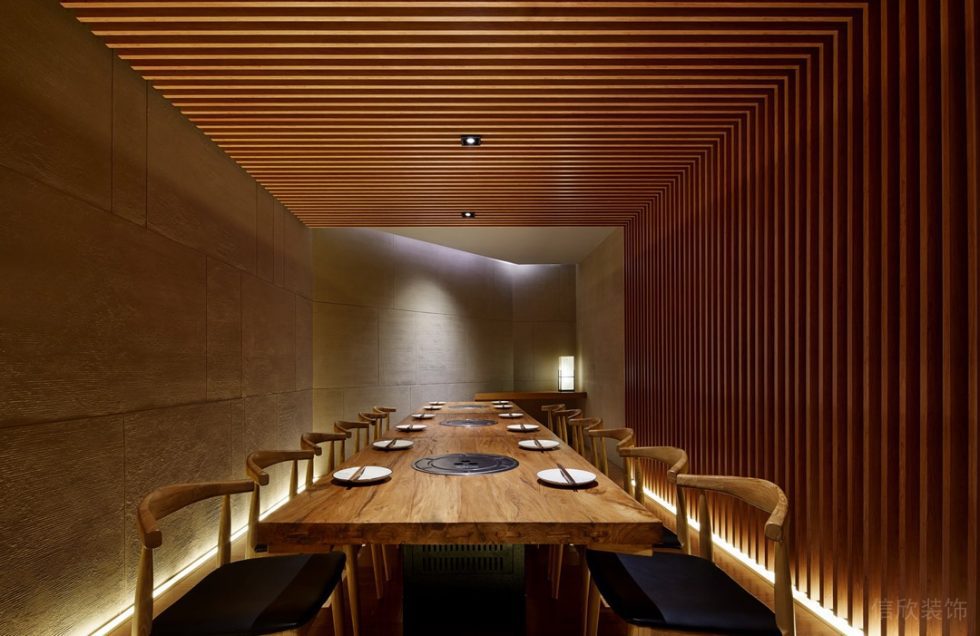 深圳南山卓越維港日式風(fēng)格烤肉餐廳裝修案例包間 深圳南山卓越維港日式風(fēng)格烤肉餐廳裝修案例包間