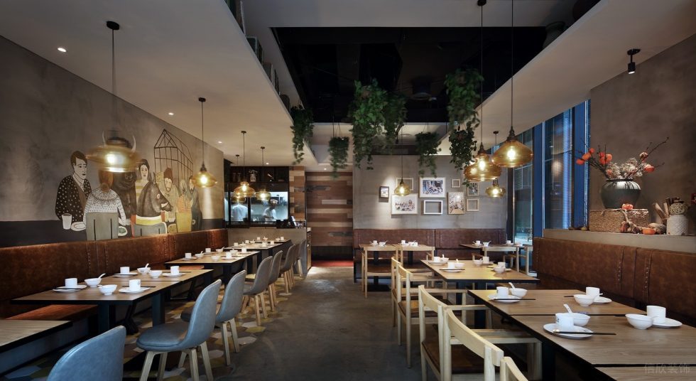 深圳寶安檳城西岸工業風湘菜餐廳裝修案例地面鋪貼 深圳寶安檳城西岸工業風湘菜餐廳裝修案例地面鋪貼