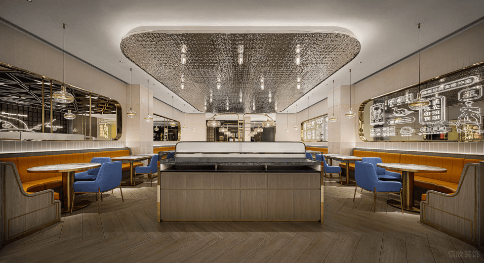 深圳寶安海府一號(hào)輕奢風(fēng)格港式茶餐廳裝修案例用餐大廳 深圳寶安海府一號(hào)輕奢風(fēng)格港式茶餐廳裝修案例用餐大廳