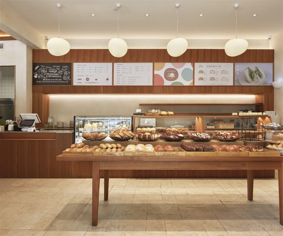 深圳寶安前海hop國際中心北歐風(fēng)格面包店裝修案例實木中島產(chǎn)品展示臺 深圳寶安前海hop國際中心北歐風(fēng)格面包店裝修案例實木中島產(chǎn)品展示臺