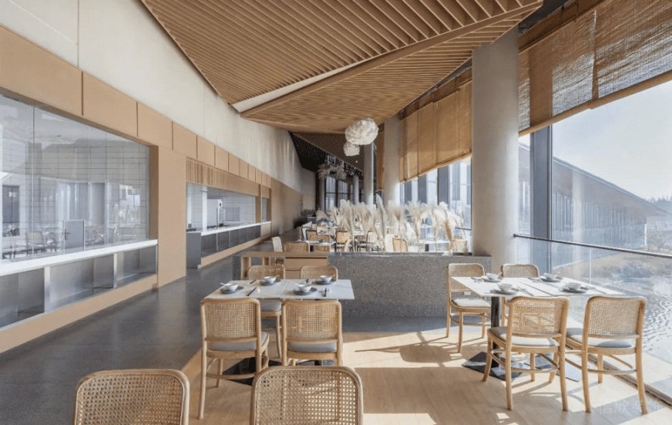 深圳寶安天琴閣原木色調田園簡約風素食館裝修案例采光效果 深圳寶安天琴閣原木色調田園簡約風素食館裝修案例采光效果