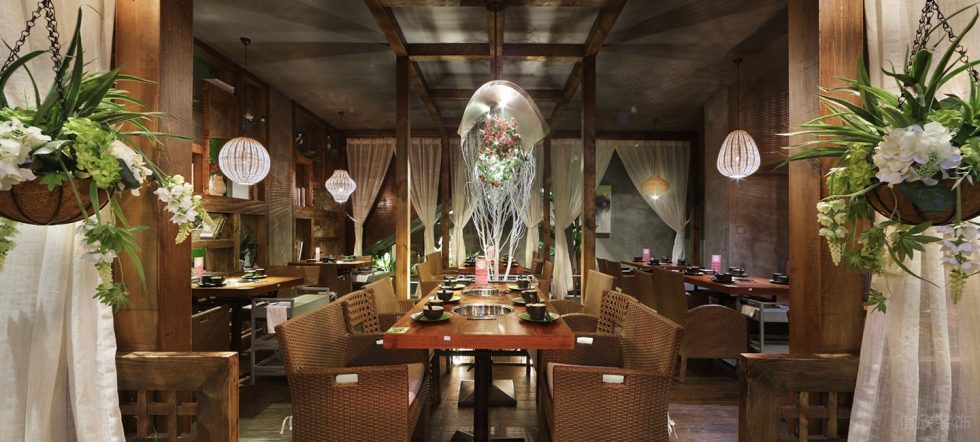 深圳福田航苑大廈田園風格火鍋餐廳裝修案例家具組合 深圳福田航苑大廈田園風格火鍋餐廳裝修案例家具組合