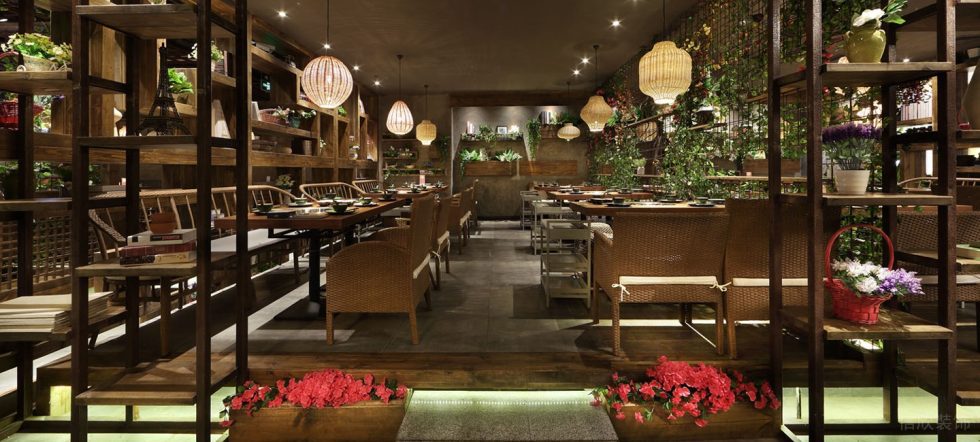 深圳福田航苑大廈田園風格火鍋餐廳裝修案例軟裝陳設 深圳福田航苑大廈田園風格火鍋餐廳裝修案例軟裝陳設