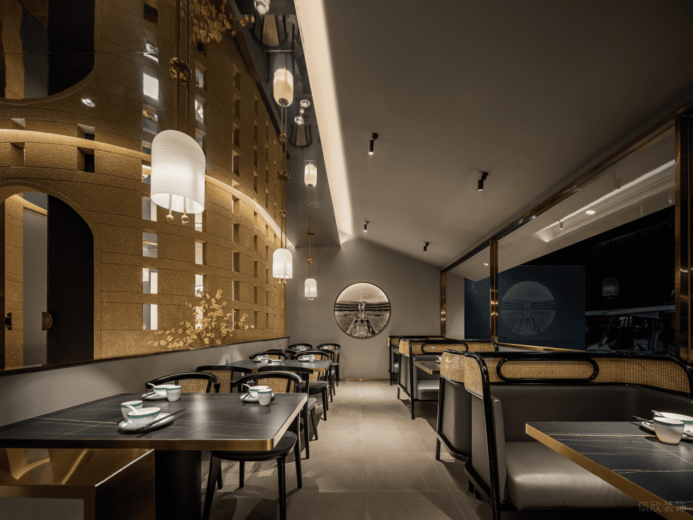 深圳龍崗海航城輕奢新中式客家菜餐廳裝修案例圓形藝術裝飾畫 深圳龍崗海航城輕奢新中式客家菜餐廳裝修案例圓形藝術裝飾畫