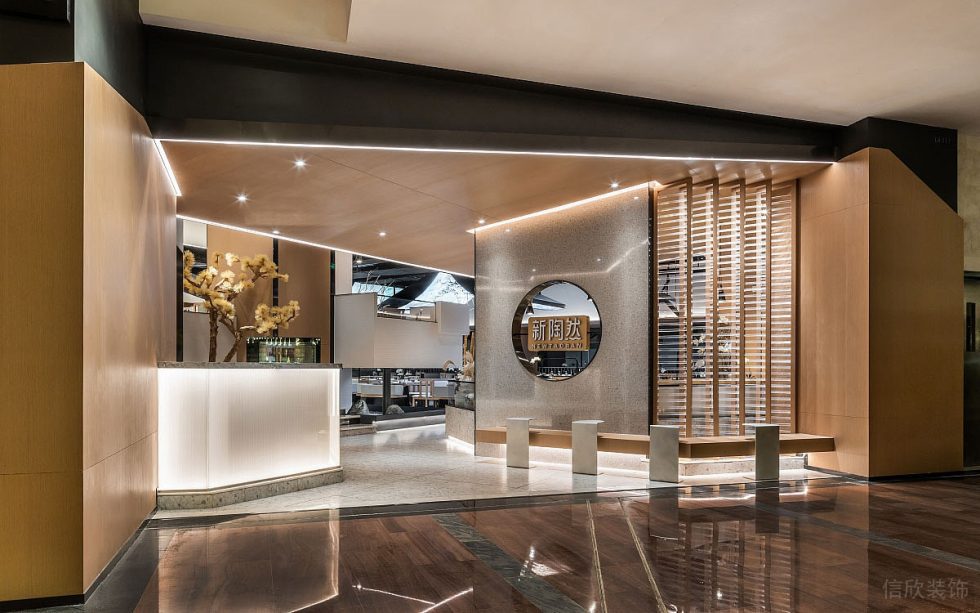 深圳南山濱福世紀廣場新中式風格川菜館裝修案例門廳 深圳南山濱福世紀廣場新中式風格川菜館裝修案例門廳