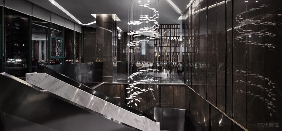 深圳南山天利名城現代中式風格湘菜館裝修案例樓梯廳 深圳南山天利名城現代中式風格湘菜館裝修案例樓梯廳