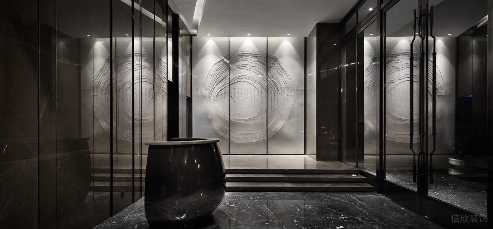 深圳南山天利名城現代中式風格湘菜館裝修案例玄關 深圳南山天利名城現代中式風格湘菜館裝修案例玄關