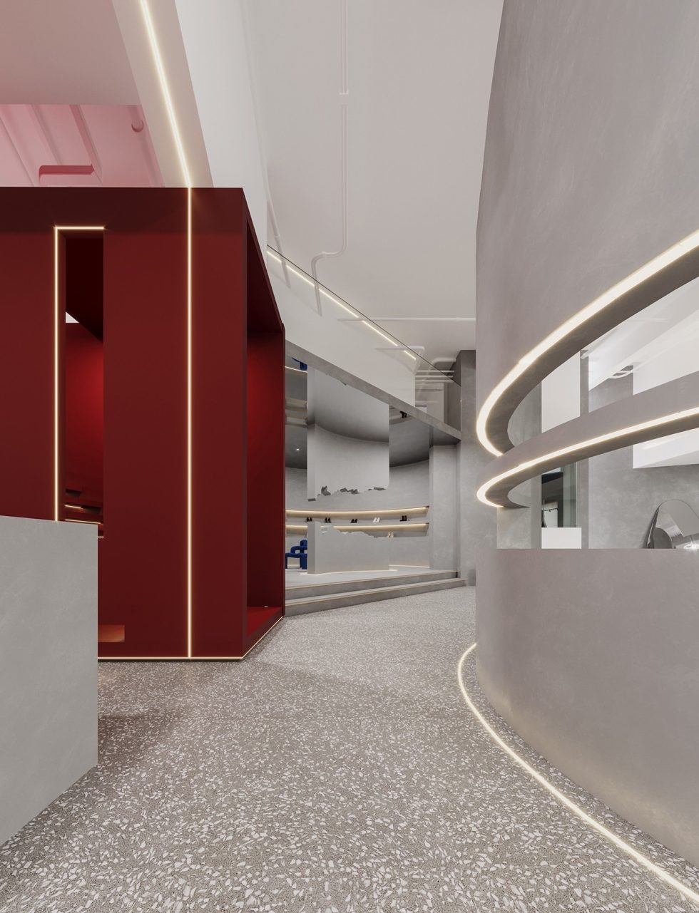 深圳市龍崗區坂田hby買手店裝修設計弧形過道 深圳市龍崗區坂田hby買手店裝修設計弧形過道