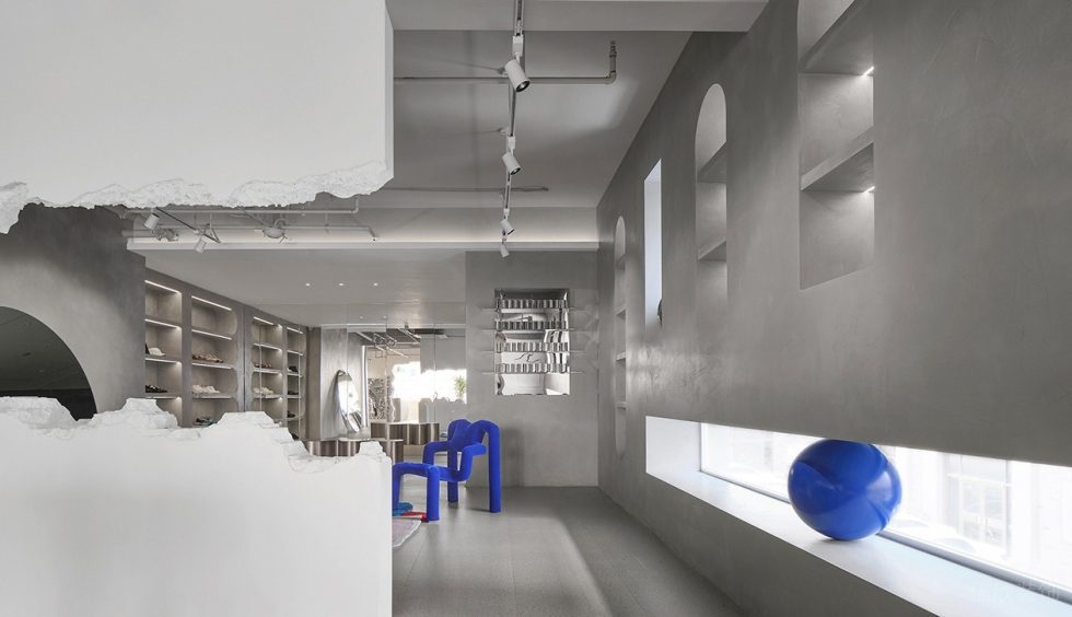 深圳市南山區后海現代風sugar.t 買手店裝修設計白色石膏板造型墻 深圳市南山區后海現代風sugar.t 買手店裝修設計白色石膏板造型墻