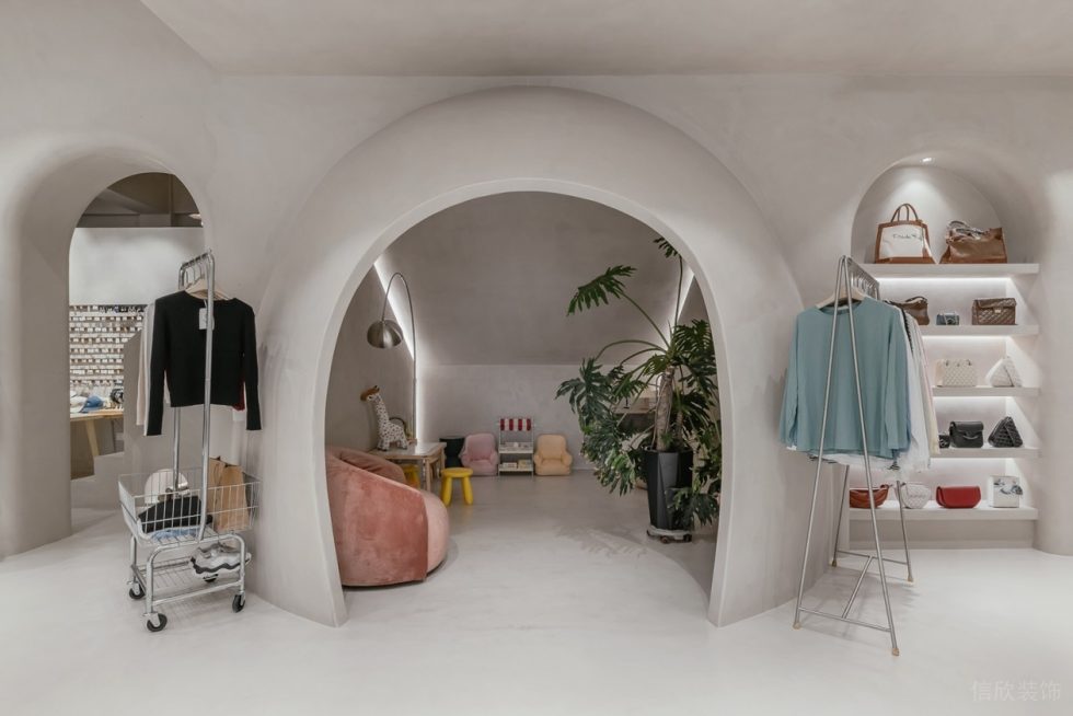 深圳市南山區(qū)前海現(xiàn)代風(fēng)女裝店裝修設(shè)計(jì)休憩區(qū)