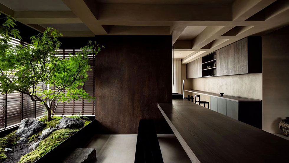 古樸的辦公室休閑區綠植景觀 古樸的辦公室休閑區綠植景觀