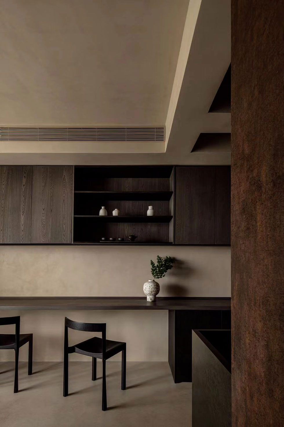 辦公室茶水間原木的墻邊吧臺 辦公室茶水間原木的墻邊吧臺