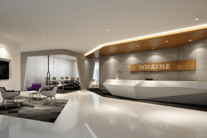 深圳福田華融大廈700平方米現(xiàn)代風(fēng)格寫(xiě)字樓裝修案例接待前廳