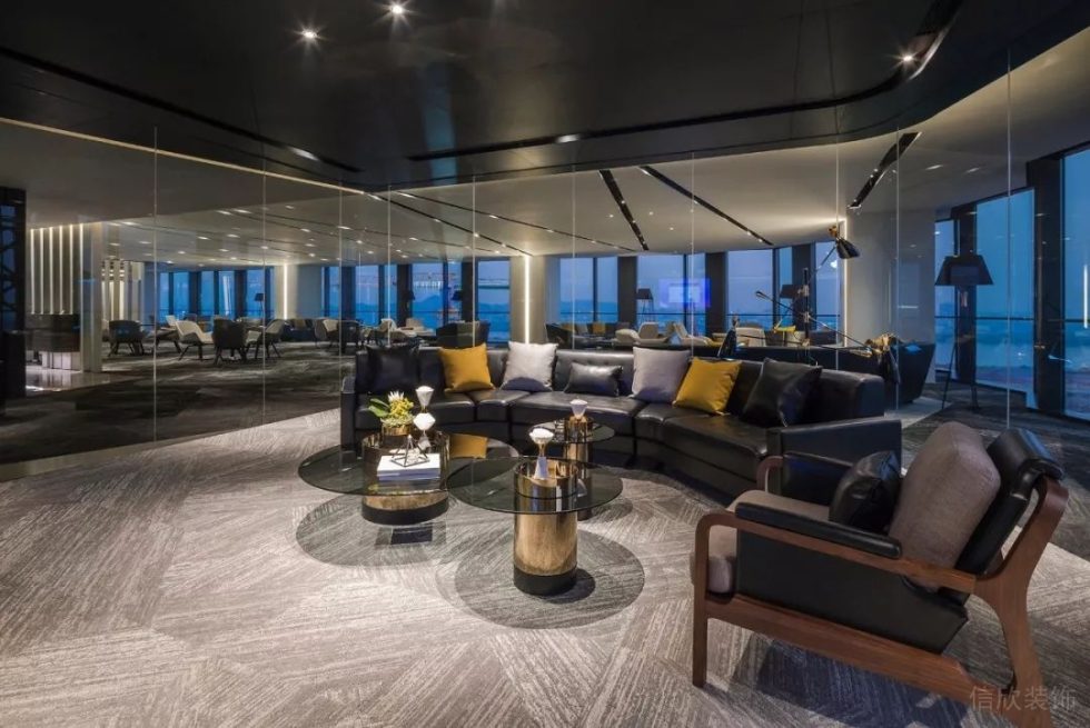 深圳福田中心商務大廈1300平方米黑白灰現代風辦公室裝修案例接待室 深圳福田中心商務大廈1300平方米黑白灰現代風辦公室裝修案例接待室