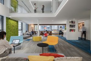 深圳羅湖寶能中心大廈1100平方米清新簡(jiǎn)約風(fēng)復(fù)式寫(xiě)字樓裝修案例一層活動(dòng)區(qū)